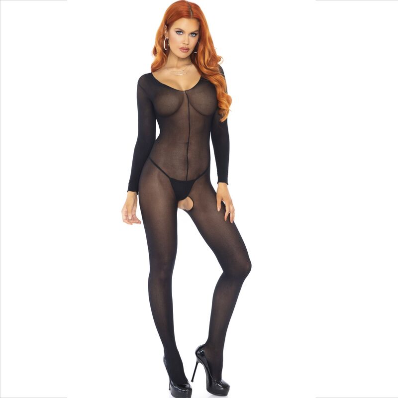 Leg Avenue Bodystockings - Long Sleeve Bodystocking, Elegance And Seduction