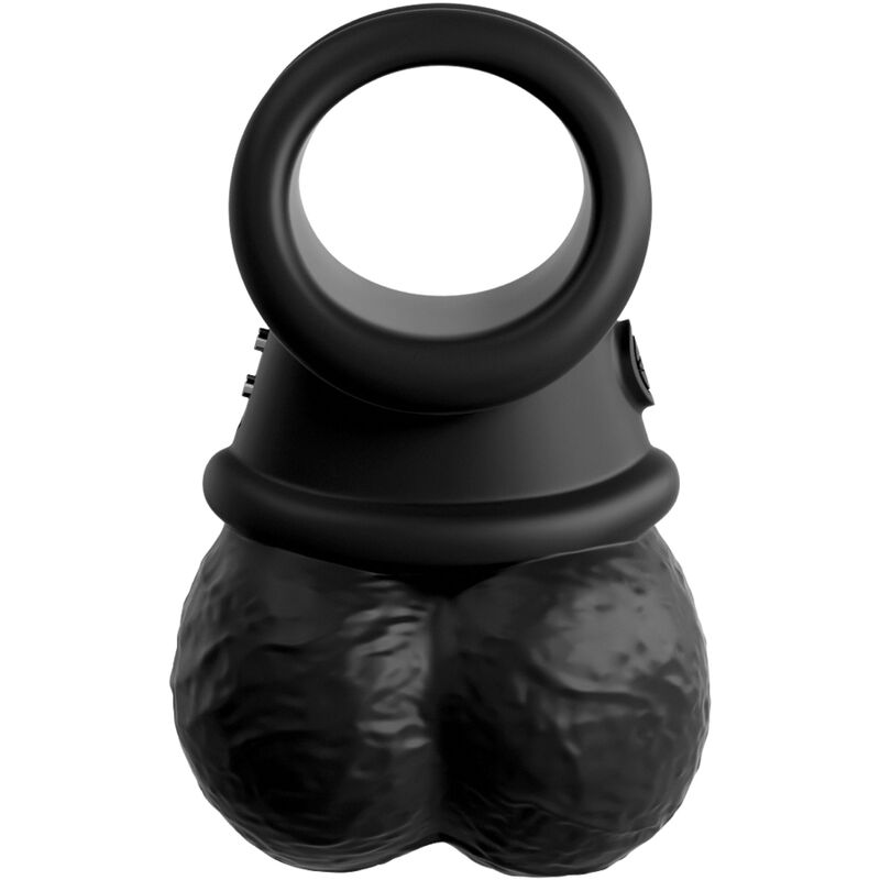 King Cock - Dual Density Silicone Vibrator Testicle Ring, 10 Vibration Modes