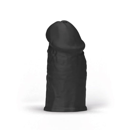 All Black - E-Boy Masturbator with Zig-Zag Design, 17 cm