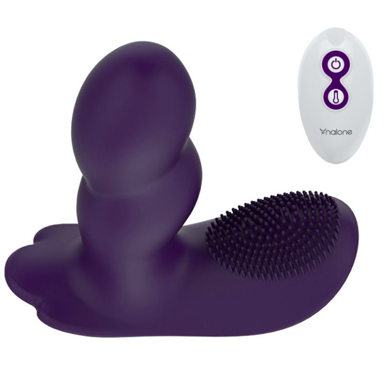 Nalone Loli Remote Control Massager - Intimate Vibrator with 7 Vibration Modes and 5 Impulse Modes, Purple