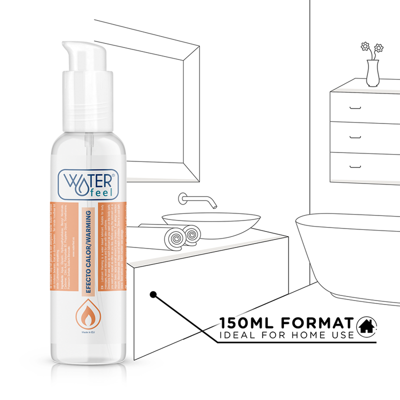 Waterfeel - Lubricant 2-in-1 Thermal Effect 150 ml, Ideal for Massages and Intercourse, Compatible with Latex Condoms