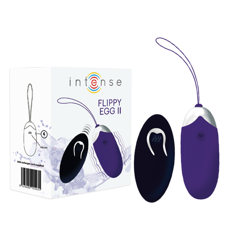 Intense Flippy II Egg Vibrator with Remote Control, Purple, from Intense Couples Toys