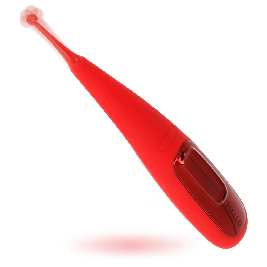 Hallo - Focus Red Vibrator with 10 Vibration Modes and Fast Recharge