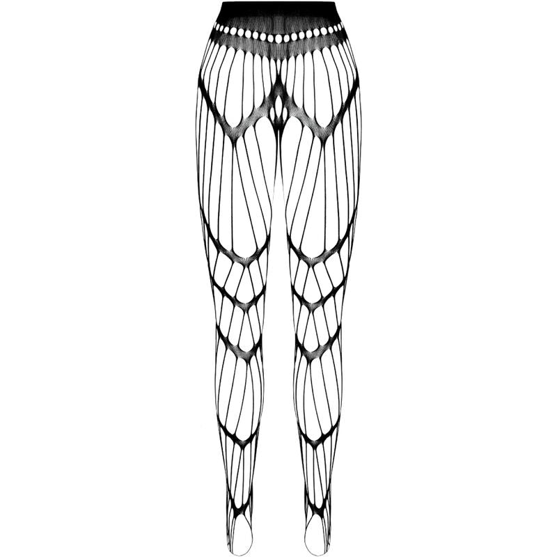 Passion Woman Garter &amp; Stock - Bodystocking Eco S006 Black from the Eco Collection