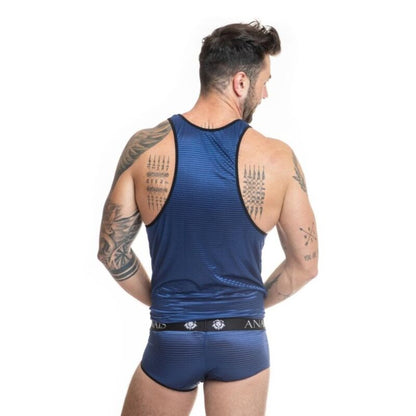 Anais Men's - Navy Top S, Black Tulle With Satin Stripes, Various Sizes Available