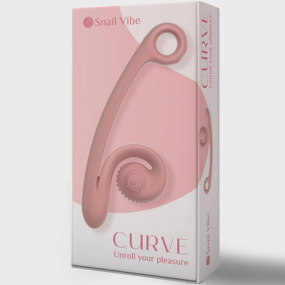 Snail Vibe - Peach Curved Vibrator with Slide'n'Roll Technology