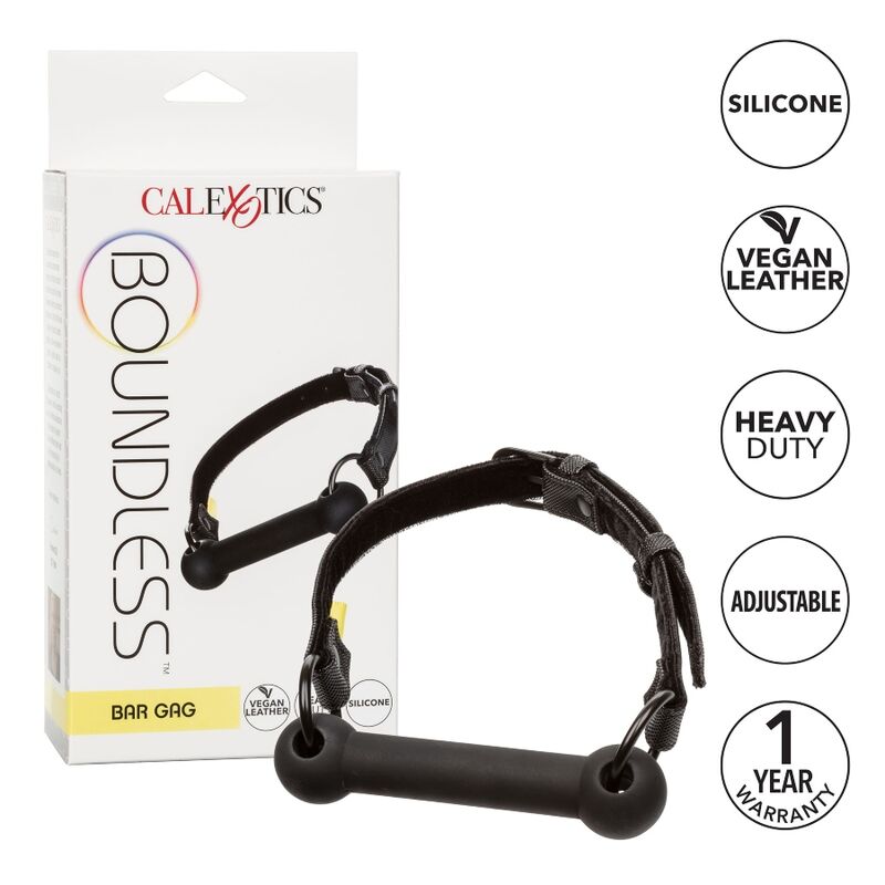 California Exotics - Boundless - Fully Adjustable BDSM Bar Gag with Vegan Leather Lining