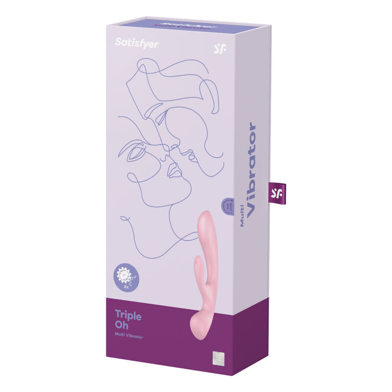 Satisfyer Vibrator- Triplu Oh Hibrid Vibrație Roz