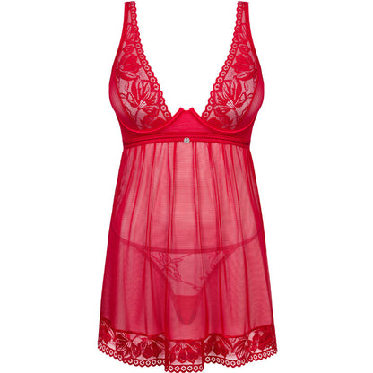 Obsessive Babydoll-  Lacelove Babydoll  Red Thong M/L