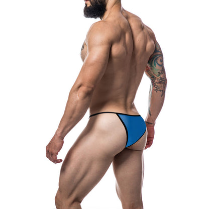 Cut4Men - Royal Blue Thong Bikini Hybrid Slipkini Soft Stretchy Fabric