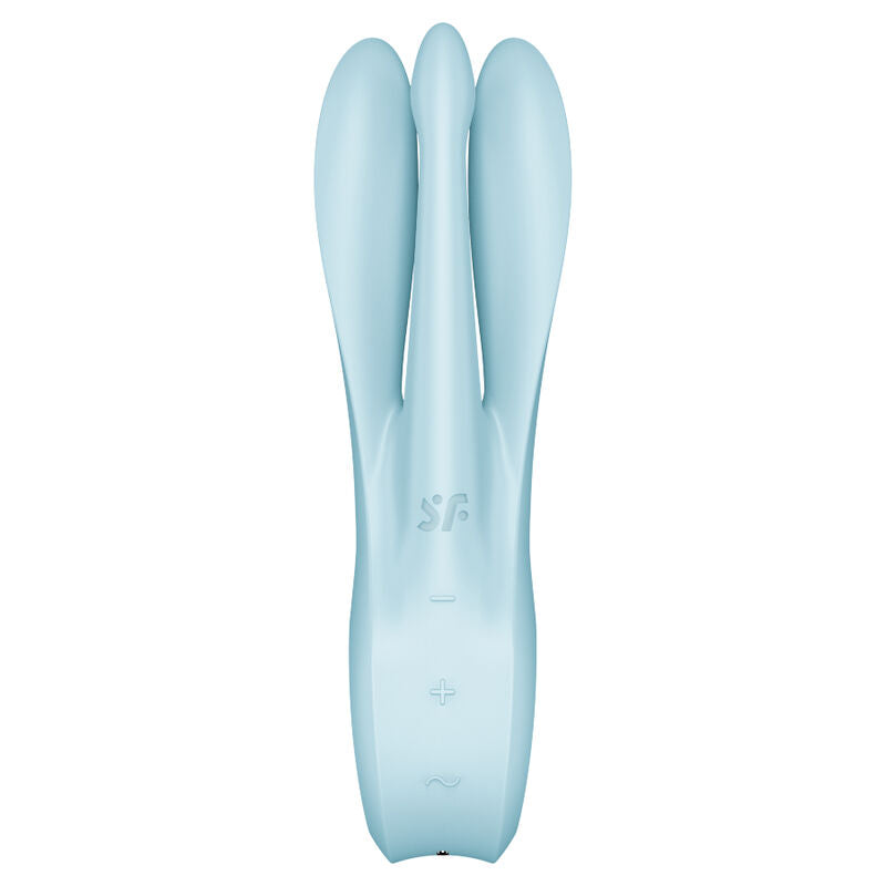 Satisfyer Vibrator - Threesome 1 with 3 Powerful Motors - Intense Vibrations - Clitoral Stimulation - Water Resistant - Soft Silicone - 15 Year Warranty