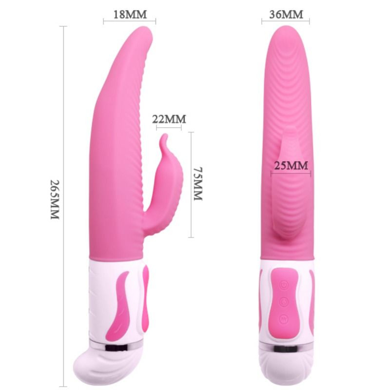 Pretty Love Flirtation - Flexible Vibrator with 12 Vibration Functions and 4 Rotation Functions, Rechargeable, Soft Silicone