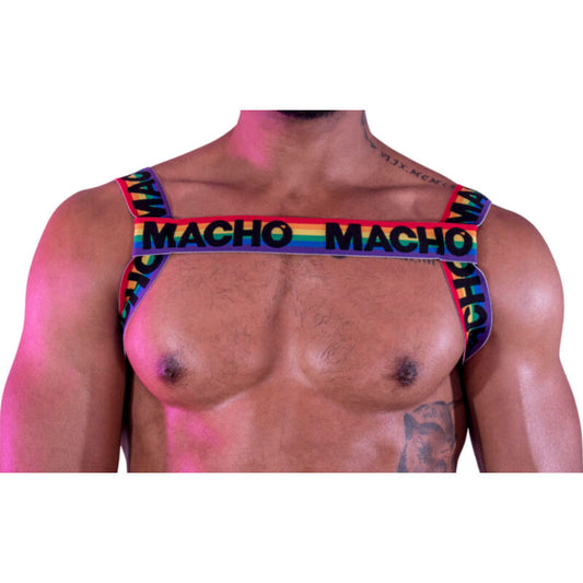 Macho Underwear - Pride Limited Elastic Double Harness, Unique Design, One Size &amp; Adjustability, Versatility and Exceptional Comfort