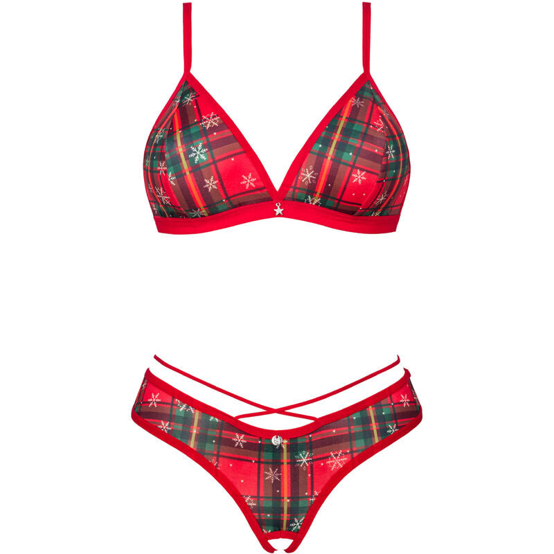 Obsessive Xmas - Ms Merrilo Christmas Motif Bra and Panty Set M/L