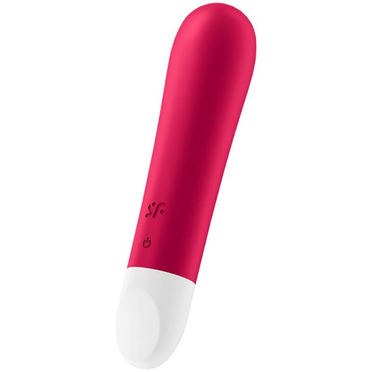 Satisfyer Vibrator - Satisfyer Ultra Power Bullet 1 Bala Vibradora Roja, Powerful Vibrations, Water Resistant, Soft Silicone, Rechargeable, Compact Size