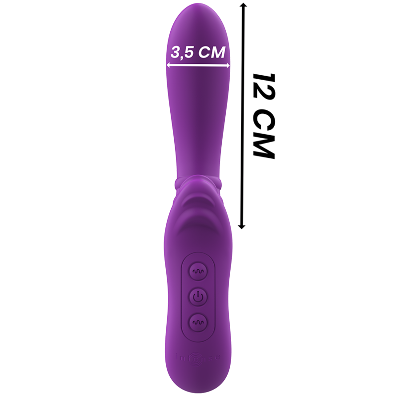 Intense Fun - Flexible Vibrator With Purple Tongue, 10 Year Warranty, 20 Vibration Programs, Soft Silicone, IPX6 Water Resistant