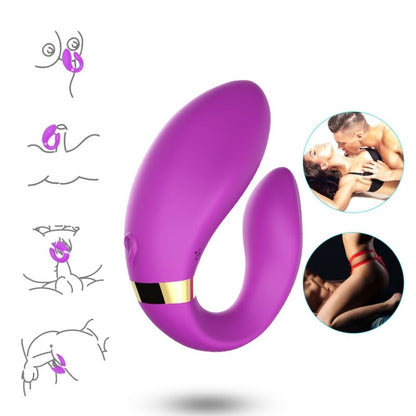 Armony For Couples- Vibrator Crescent Pentru Cupluri Control De La Distanță Violet