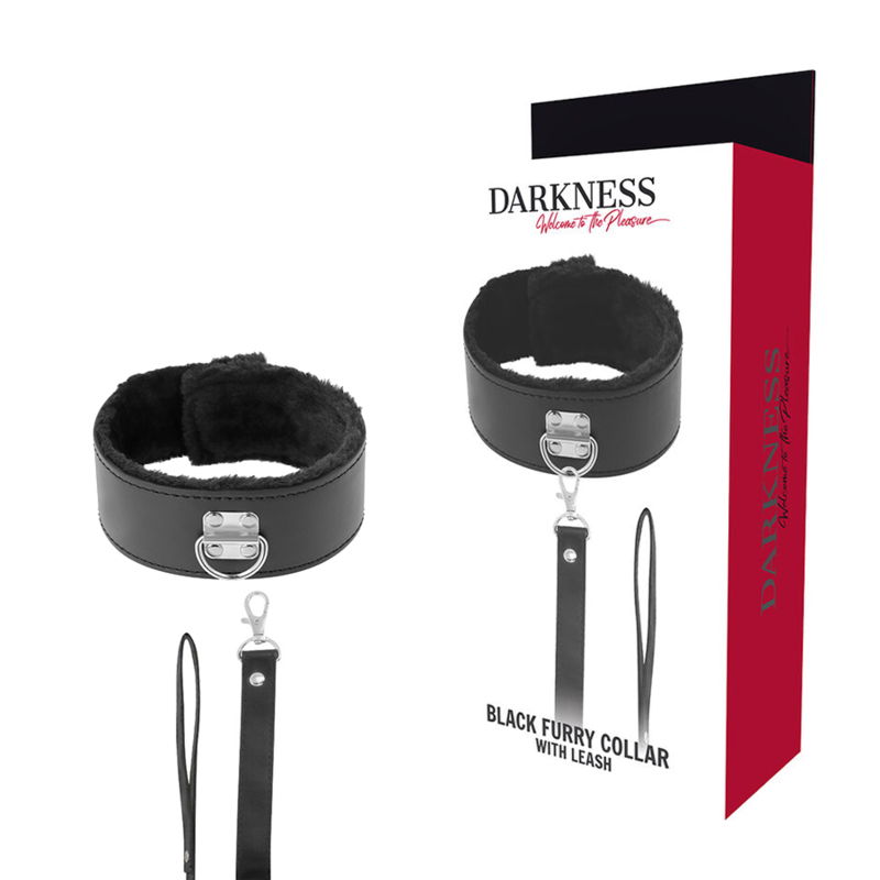 Darkness Bondage - Neoprene &amp; Puleather Titanium Chain Padded Collar, BDSM