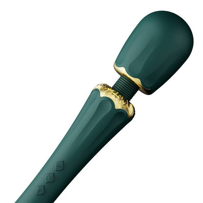 Zalo - Kyro Wand Green, Wand Massager, Direct Power 2.0 Technology, 2 Multifunctional Accessories, Water Resistant, Superior Quality Silicone, Vibrator With 5 Vibration Modes and 6 Speeds