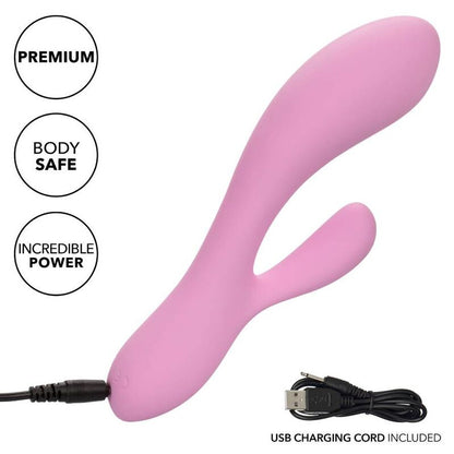 California Exotics Contour Zoie Pink - Double Liquid Silicone Vibrator with 10 Functions