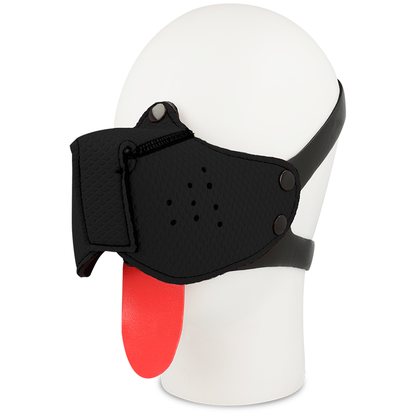 Ohmama Fetish - Black Dog Muzzle with Adjustable Strap for Fetish Games