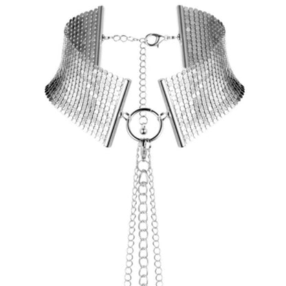 Bijoux Desire Metallique - Adjustable Metal Pleasure Chain Collar, Silver