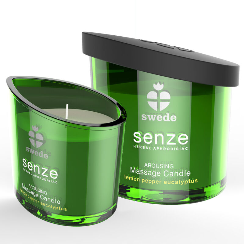 Swede - Senze Arousing Massage Candle - Lemon, Pepper, Eucalyptus, 50 ml