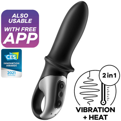 Satisfyer Hot Passion Anal Vibrator with Heating and App Control, Black