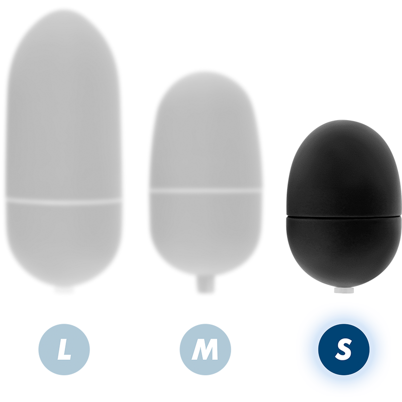 Online - Egg Vibrator with Remote Control and 10 Vibration Modes, Black, Length 5cm