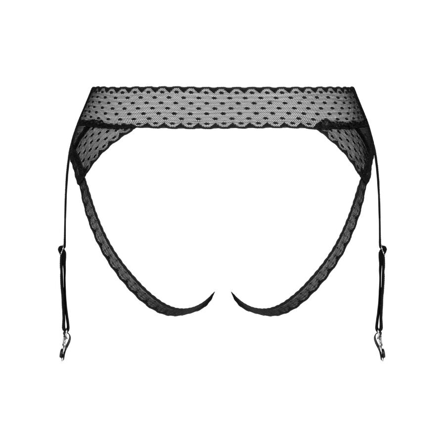 Obsessive Panties &amp; Thong - Lanelia Panty Garter XL/XXL, Transparent Design with Polka Dots