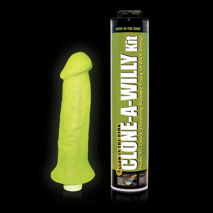 Clona-Willy-Clonator De Penis Verde Luminescent Cu Vibrator