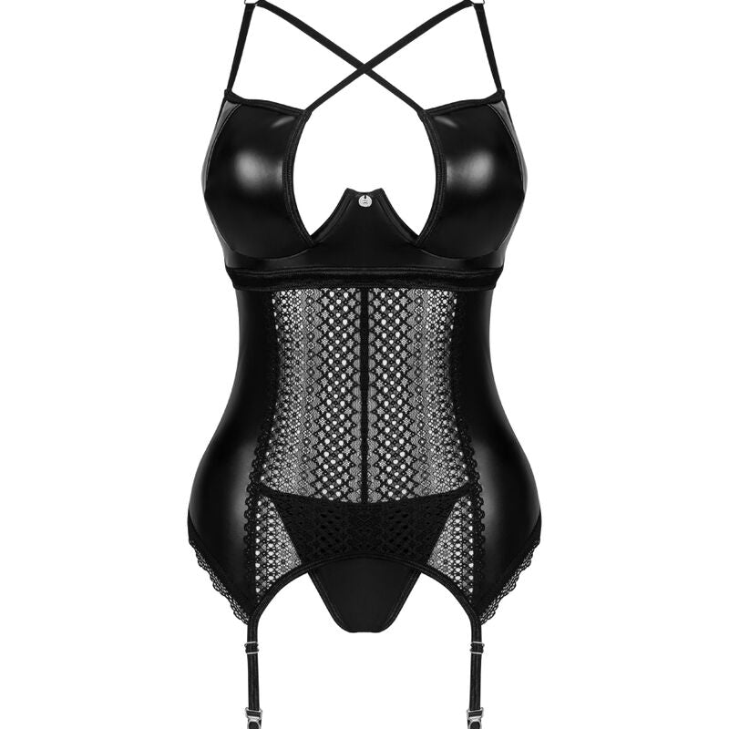 Obsessive Corsets - Norides Corset And Thong Black M/L