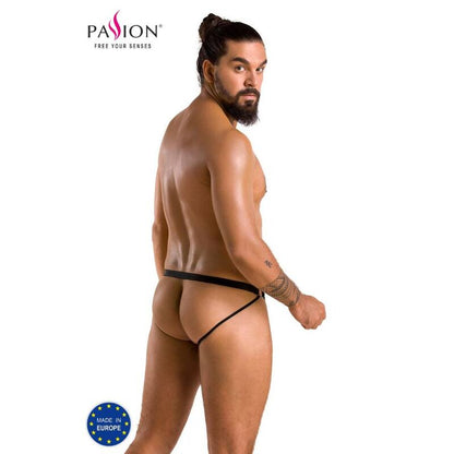 Passion Men - 034 Slip Open Luke Black L/XL Stylish Polyurethane and Polyester Briefs Made in EU