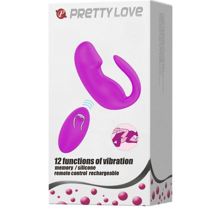 Pretty Love Smart - Remote Control Couple Stimulator, Strong Vibration, Soft Silicone Material, 12 Vibration Modes, USB Rechargeable