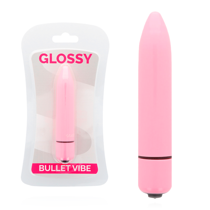 Glossy - Vibe Thin Pink, 1 Speed ​​Vibrator and 17,500 RPM, Water Resistant, Dimensions 87 x 18 mm