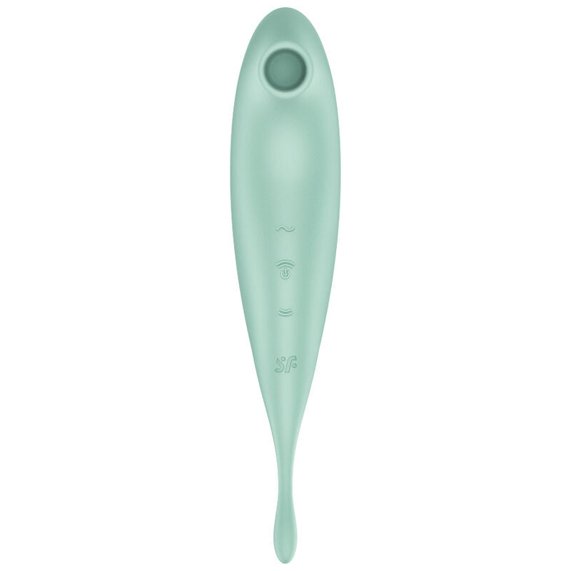 Satisfyer Connect - Twirling Pro+ Air Pulse and Vibration Stimulator, App Control, Water Resistant, Green