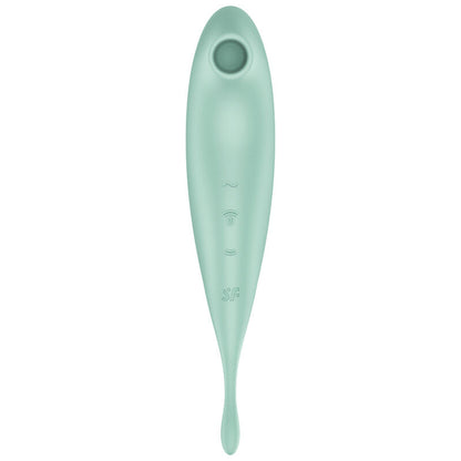 Satisfyer Connect - Twirling Pro+ Air Pulse and Vibration Stimulator, App Control, Water Resistant, Green