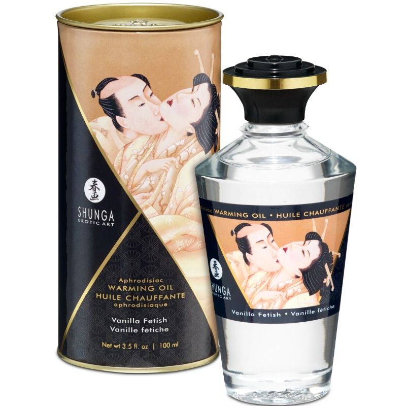 Shunga Oils - Fetish Massage Oil with Vanilla Flavor and Thermal Effect 100 ml