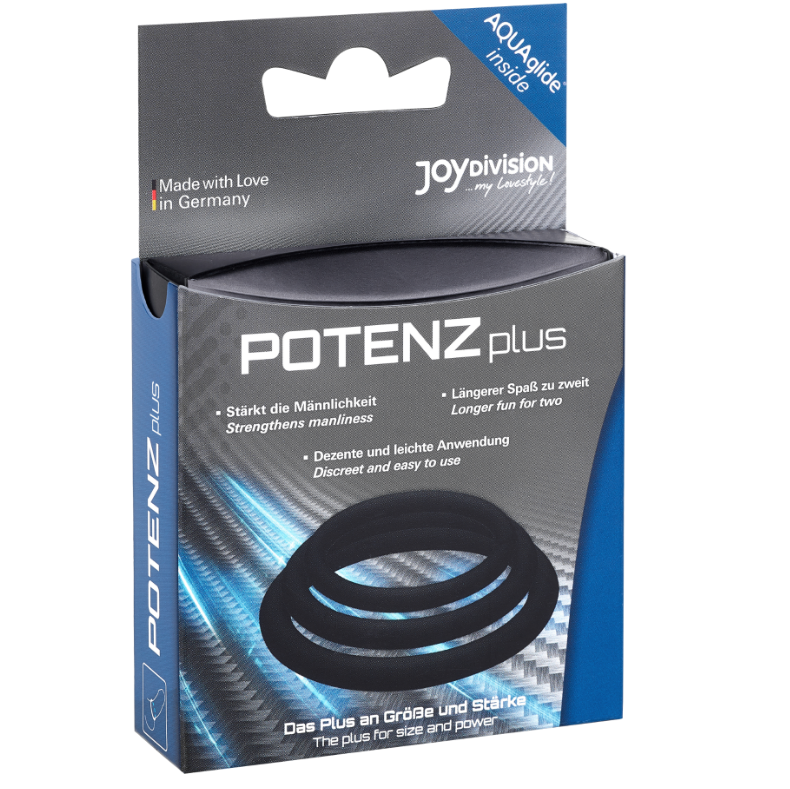 Joydivision Potenzduo-  Plus 3 Inele Negre Set S, M, L