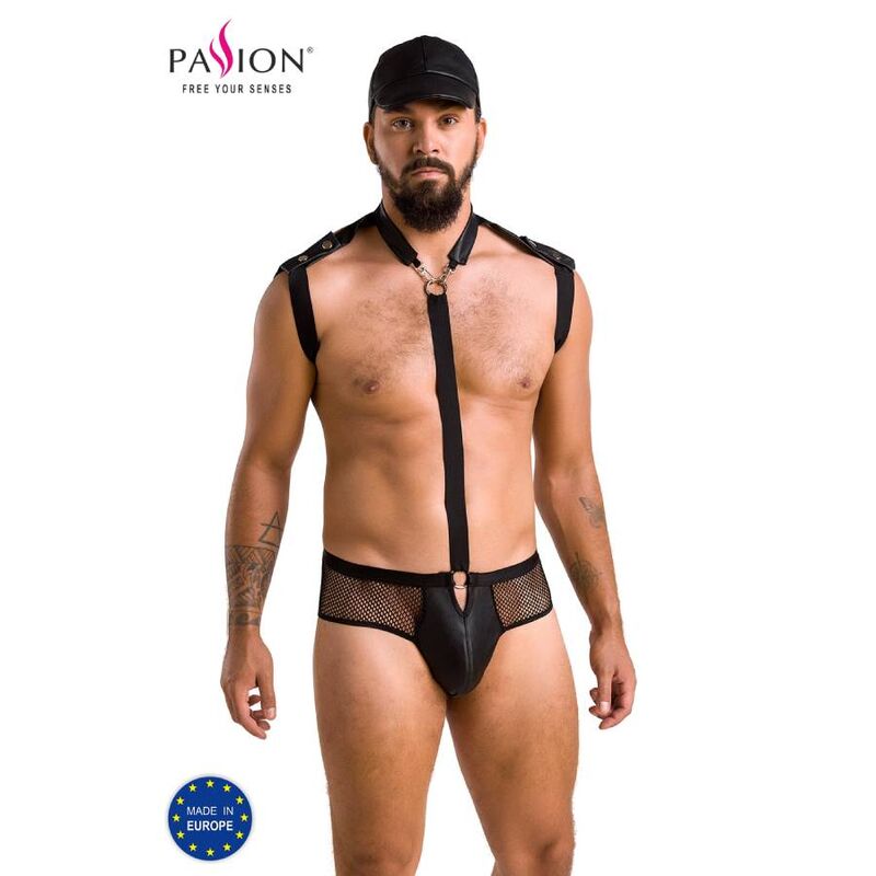 Passion Men - Set John Black L/XL, Material: 60% Polyurethane, 40% Polyester, Made in the EU, Oeko-Tex Certified