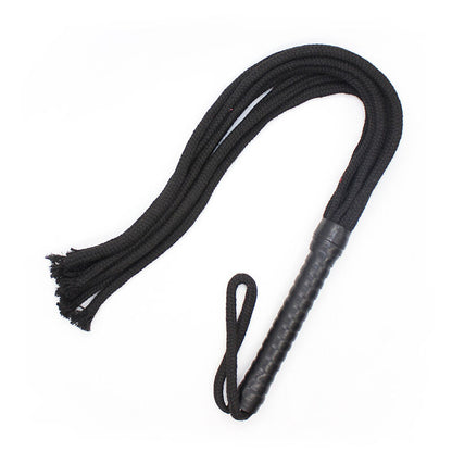 Ohmama Fetish - 56cm Length Rope Whip made of PVC, Wood, Polyester and Iron