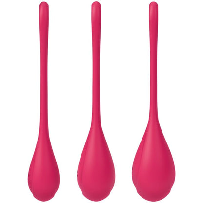 Satisfyer Balls - Ben Wa Yoni Power 1 Ball Training Set, Medical Silicone, 22g - 74g, Red