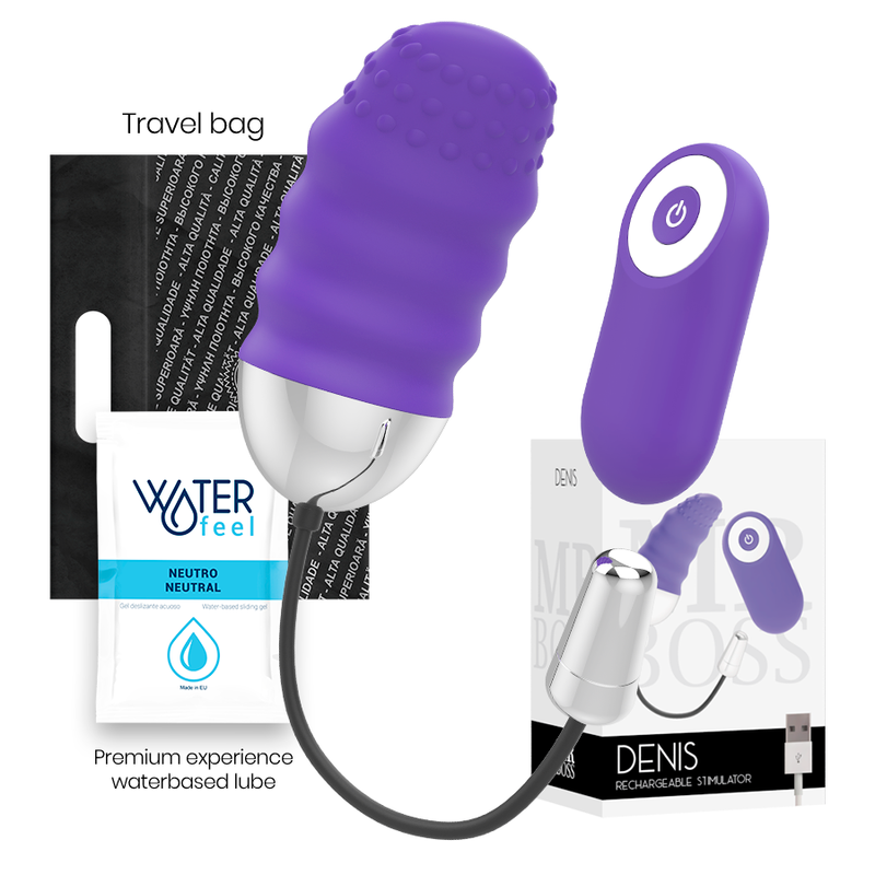 Mr. Boss - Denis Egg Remote Control Vibrator, 10 Speeds, Anti-Allergic Silicone, Water Resistant