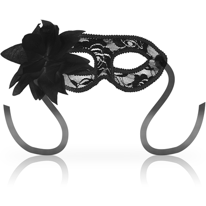 Ohmama Masks - Black Lace and Flower Masks, Venetian Style, Unisex, One Size