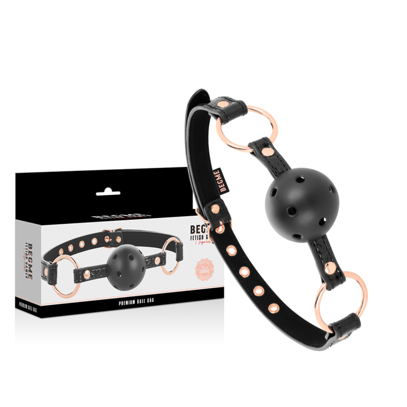 Begme Black Edition- Ball Gag Din Piele Vegană