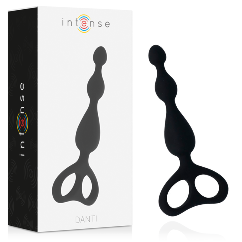 Intense Anal Toys - Danti Intense Anal Stimulator, Soft and Body Safe Silicone, Black, 3.3 x 17.5 cm