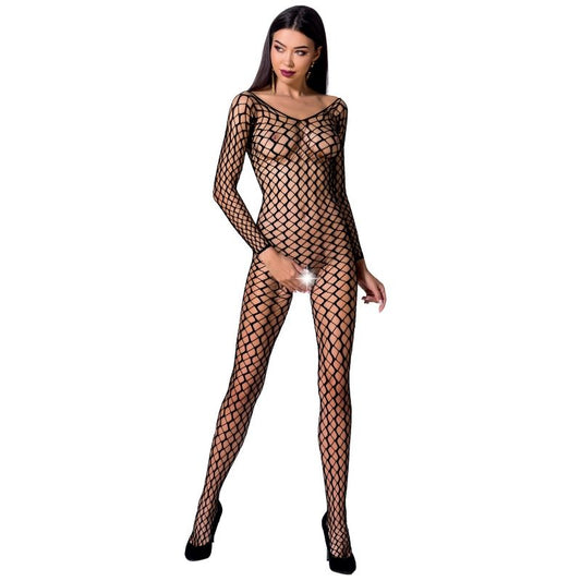 Passion Woman Bodystockings - Black Bodystocking Model BS068, Sexy Lace and See-through, One Size