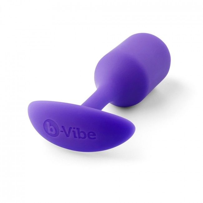 B-Vibe Snug Anal Plug 2 Purple, Silicone Seamless, Weight 114g, Ergonomic Shape, Water Resistant