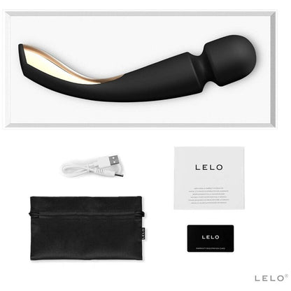 Lelo - Smart Wand 2 Massager Medium Black, 10 Modes, Elegant Design