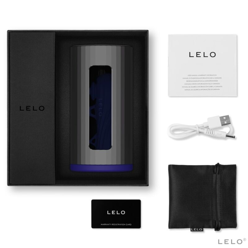 Lelo - F1S V2 Masturbator Sdk Technology - Gunmetal and Midnight Blue